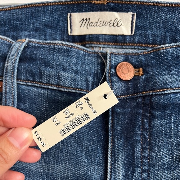 Madewell 9” High Rise  Skinny Jeans in York Wash: Rip and Repair Edition NWT - Picture 10 of 13